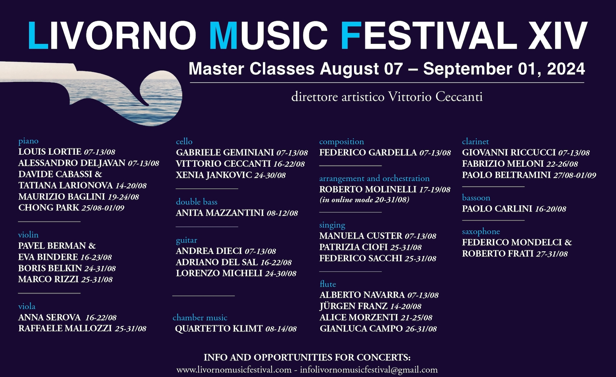 livorno music festival 2024 masterclasses